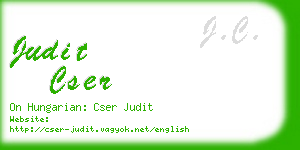 judit cser business card
